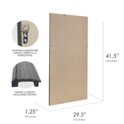 Kirkland's Home Black Beaded Frame Beveled Wall Mirror- Framed Mirrors
