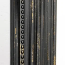 Kirkland's Home Black Beaded Frame Beveled Vanity Wall Mirror- Framed Mirrors