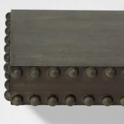 Kirkland's Home Black Beaded Wood Large Floating Shelf- Shelves