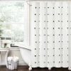Kirkland's Home Black Boho Tufted Circles Shower Curtain- Shower Curtains