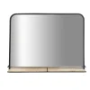 Kirkland's Home Black Brown Metal Shelf Horizontal Wall Mirror- Decorative Mirrors