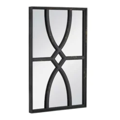 Kirkland's Home Black Carved Wooden Frame Wall Mirrors, Set Of 2- Decorative Mirrors