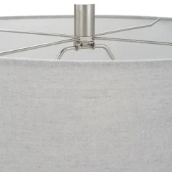Kirkland's Home Black Ceramic Gridline Table Lamp- Table Lamps