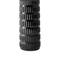 Kirkland's Home Black Ceramic Stacked Lines Table Lamp- Table Lamps