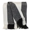Kirkland's Home Black Chalet Striped Fringe Throw- Blankets & Throws