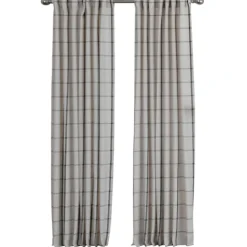 Kirkland's Home Black Checkered Single Curtain Panel, 84 In.- Curtains & Drapes