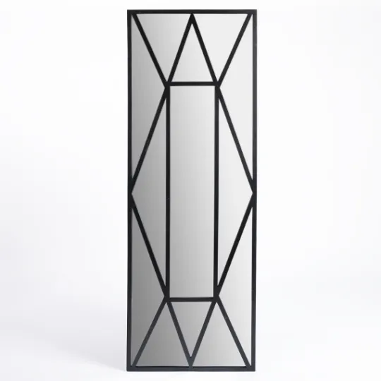 Kirkland's Home Black Cross Pane Leaner Mirror- Decorative Mirrors
