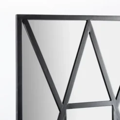 Kirkland's Home Black Cross Pane Leaner Mirror- Decorative Mirrors