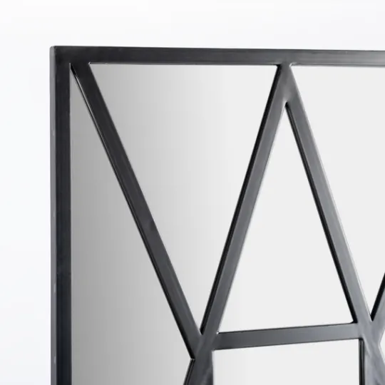 Kirkland's Home Black Cross Pane Leaner Mirror- Decorative Mirrors