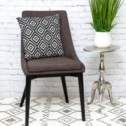 Kirkland's Home Black Diamond Cotton Throw Pillow- Pillows