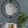 Kirkland's Home Black Distressed Floating Frame Mirror- Framed Mirrors