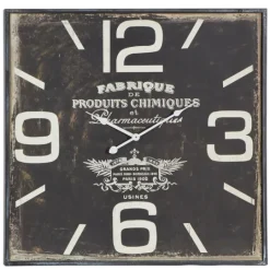 Kirkland's Home Black Distressed Wood Face Square Clock- Clocks