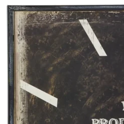Kirkland's Home Black Distressed Wood Face Square Clock- Clocks