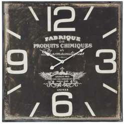 Kirkland's Home Black Distressed Wood Face Square Clock- Clocks