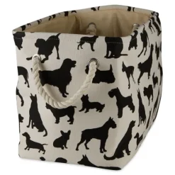 Kirkland's Home Black Dog Show Print Rectangle Pet Basket- Baskets & Boxes