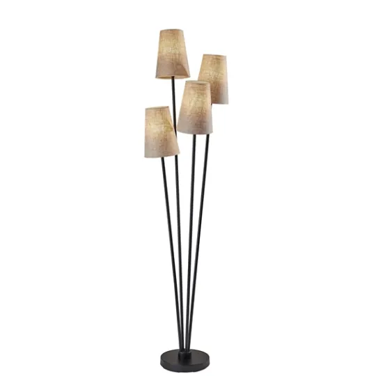 Kirkland's Home Black Enoki 4-Arm Asymmetrical Floor Lamp- Floor Lamps