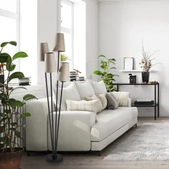 Kirkland's Home Black Enoki 4-Arm Asymmetrical Floor Lamp- Floor Lamps