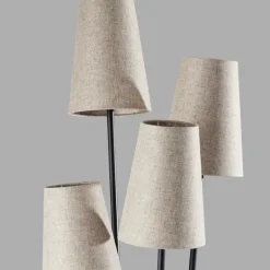 Kirkland's Home Black Enoki 4-Arm Asymmetrical Floor Lamp- Floor Lamps