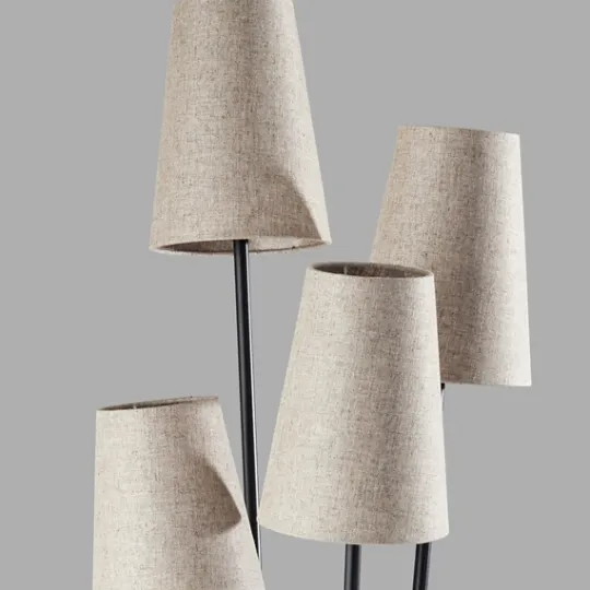 Kirkland's Home Black Enoki 4-Arm Asymmetrical Floor Lamp- Floor Lamps