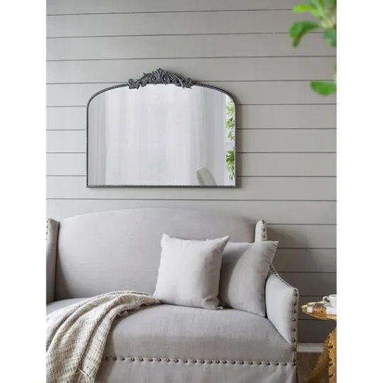 Kirkland's Home Black Floral Scroll Wall Mirror- Decorative Mirrors