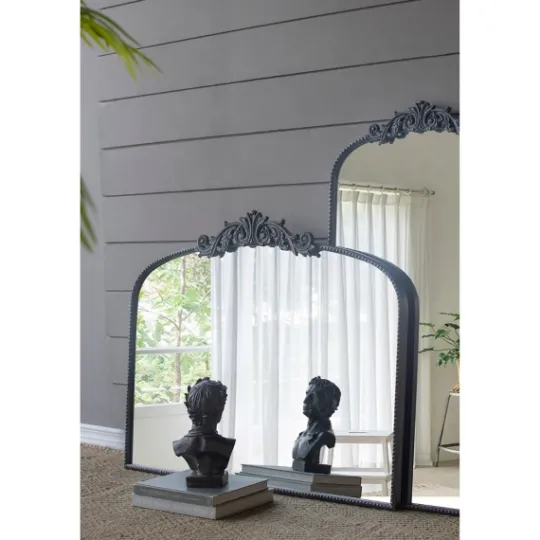 Kirkland's Home Black Floral Scroll Wall Mirror- Decorative Mirrors