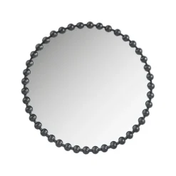 Kirkland's Home Black Foiled Beaded Wall Mirror, 36 In.- Decorative Mirrors