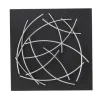 Kirkland's Home Black Frame Silver Abstract Lines Wall Plaque- Wall Plaques