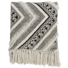 Kirkland's Home Black Geometric Diamond Throw- Blankets & Throws
