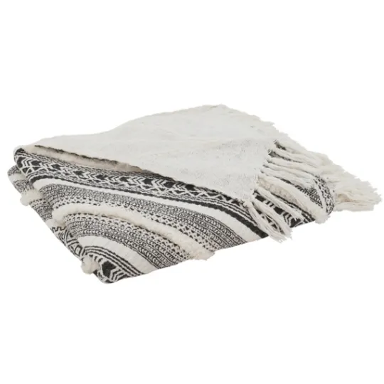 Kirkland's Home Black Geometric Diamond Throw- Blankets & Throws