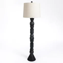 Kirkland's Home Black Geometric Floor Lamp- Floor Lamps