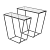 Kirkland's Home Black Geometric Nesting Accent Tables, Set Of 2- Accent & End Tables