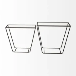 Kirkland's Home Black Geometric Nesting Accent Tables, Set Of 2- Accent & End Tables
