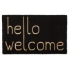 Kirkland's Home Black Hello Welcome Doormat- Doormats