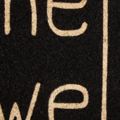 Kirkland's Home Black Hello Welcome Doormat- Doormats