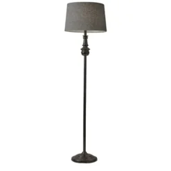 Kirkland's Home Black Herringbone Floor Lamp- Floor Lamps
