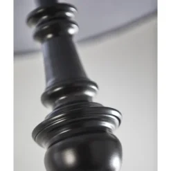 Kirkland's Home Black Herringbone Floor Lamp- Floor Lamps