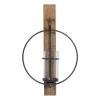 Kirkland's Home Black Hoop Glass Sleeve Wall Sconce, 24 In.- Sconces