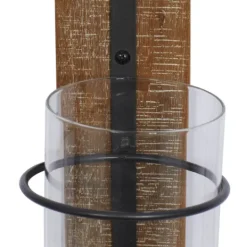 Kirkland's Home Black Hoop Glass Sleeve Wall Sconce, 24 In.- Sconces