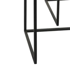 Kirkland's Home Black Iron And Glass Top Bar Cart- Kitchen Islands & Bar Carts
