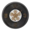 Kirkland's Home Black Iron Frame Bronze Numeral Wall Clock- Clocks