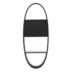 Kirkland's Home Black Iron Oval Frame Wall Shelf- Shelves