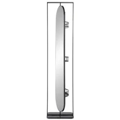 Kirkland's Home Black Iron Swivel Floor Mirror With Shelves- Full Length & Floor Mirrors