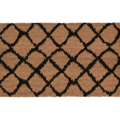 Kirkland's Home Black Lattice Doormat- Doormats