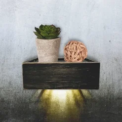 Kirkland's Home Black Led Floating Shelf With Remote, 7 In.- Shelves
