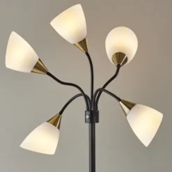 Kirkland's Home Black 5-Light Adjustable Tree Floor Lamp- Floor Lamps