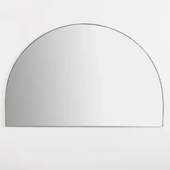 Kirkland's Home Black Linear Half Moon Mirror- Framed Mirrors