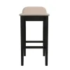 Kirkland's Home Black Lowback Padded Bar Stool- Bar Stools & Counter Height Stools