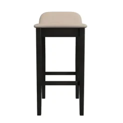 Kirkland's Home Black Lowback Padded Bar Stool- Bar Stools & Counter Height Stools