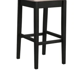 Kirkland's Home Black Lowback Padded Bar Stool- Bar Stools & Counter Height Stools