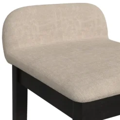 Kirkland's Home Black Lowback Padded Counter Stool- Bar Stools & Counter Height Stools